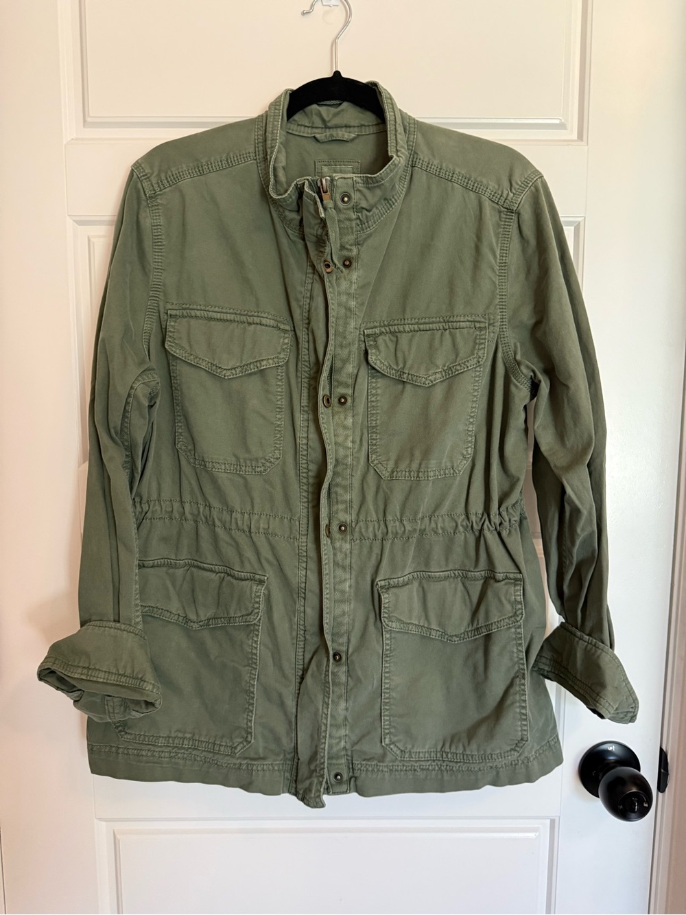 GAP Men's Military-Style Jacket in Olive Green